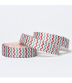 Cinta Fun Tape ZigZag Verde y Roja 1.5 cm x 5 metros