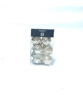 Guirnalda de 10 Bolas LED 4 cm Plateadas Alparamis