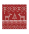 Servilletas 33 x 33 cm Helene Red Xmas