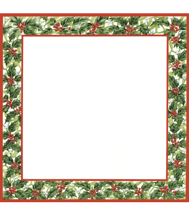 Mantel 80 x 80 cm Mistletoe And Ilex Xmas