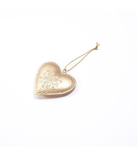 Adorno de Navidad de Metal Dorado 8 cm x 4 Alparamis