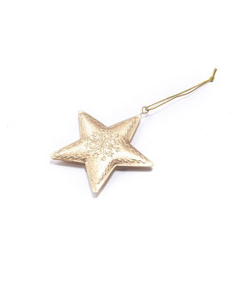 Adorno de Navidad de Metal Dorado 8 cm x 4 Alparamis