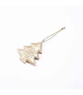 Adorno de Navidad de Metal Dorado 8 cm x 4 Alparamis