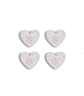 4 Broches Corazon Enchapado Alparamis