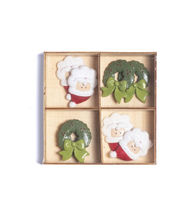 Set de 8 Piezas En Caja Santa y Corona Alparamis