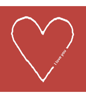 Servilletas 33 x 33 cm I Love You