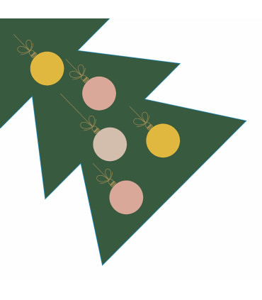 Servilletas 33 x 33 cm Troqueladas Tree Xmas