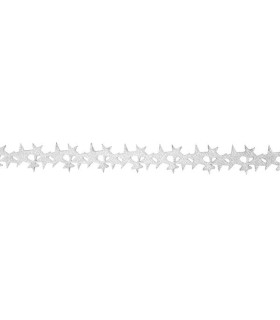 Cinta Superstar Metálica Plateada 2 cm x 10 metros