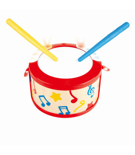 Tambor para Bebés con Luces Hape Instrumento Musical de Juguete a Pilas