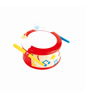 Tambor para Bebés con Luces Hape Instrumento Musical de Juguete a Pilas