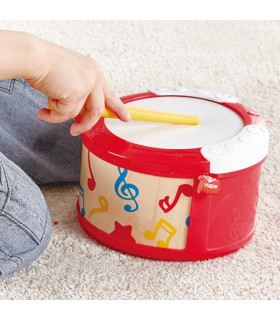 Tambor para Bebés con Luces Hape Instrumento Musical de Juguete a Pilas