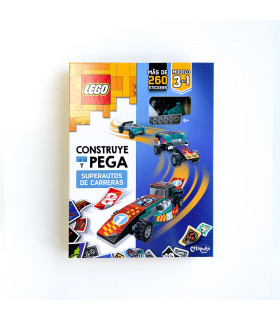Libro con Juguete Construye y Pega Superautos de Carrera Lego