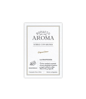 Sobre con Aroma 12 g Línea Clásica Maderas Espacio Aroma