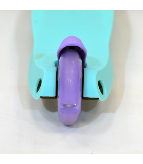 Monopatín de Aluminio Rocker Mini de 3 Ruedas Turquesa y Violeta