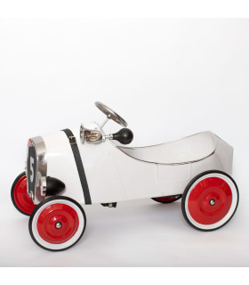 Auto a Pedal Bugatin Blanco con Detalles Rojos Tinplay