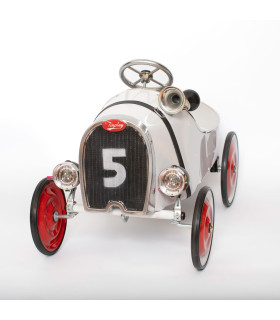 Auto a Pedal Bugatin Blanco con Detalles Rojos Tinplay