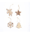 Adorno Navideño para Colgar de Madera 10 cm Alparamis