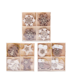 Set de Deco de 8 Adornos de Navidad para Colgar Alparamis