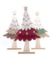 Adorno de Pino Navideño de Madera y Tela 39 cm Alparamis