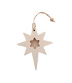 Adorno de Madera Estrella Fugaz 13 cm