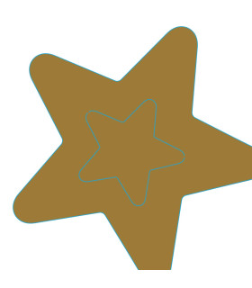 Servilletas Troqueladas 33 x 33 cm Silhouette Golden Star