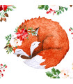 Servilletas 33 x 33 cm Floral Fox Xmas