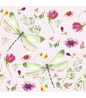 Servilletas 24 x 24 cm Summer Field Pink