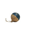 Bola de Navidad Azul y Madera 8 cm Alparamis