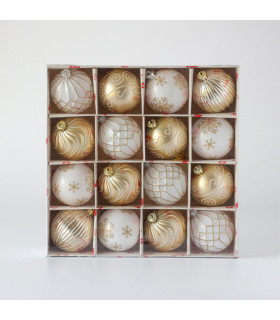 Bolas Xmas Doradas 8 cm x 16 Alparamis