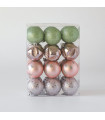 Bolas Xmas Natural Calm 6 cm x 24 Alparamis