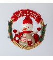 Corona Bienvenida Xmas Snowman 34 cm Alparamis