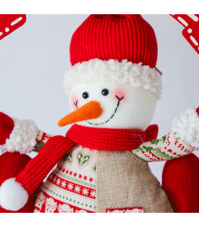 Corona Bienvenida Xmas Snowman 34 cm Alparamis