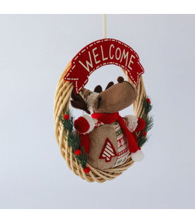 Corona Bienvenida Xmas Reno 34 cm Alparamis