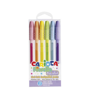 Bolígrafos de Colores Pasteles Carioca Fiorella x 6