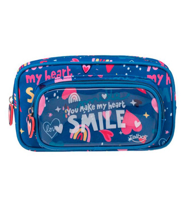 Cartuchera con 2 Cierres Big Pocket Heart 2.4 lt Talbot