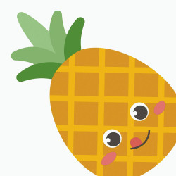 Servilletas 33x33 Troqueladas Silhouette Pineapple