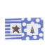 Tarjetas Stamping Rayas y Lunares Azules - PACK x 12