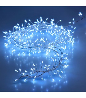 100 Luces LED Frías en Racimos con Cable Metálico Alparamis
