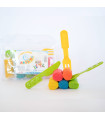 Set de 5 Sticks de Masa con Mini Cubiertos Plásticos Masilina