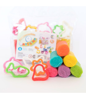 Set de 5 Sticks de Masa con Moldes Masilina