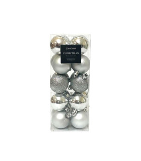 Bolas Plateadas de 4 cm x 20 Alparamis