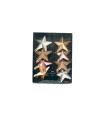 Estrellas Rosas Doradas y Plateadas de 6 cm x 8 Alparamis