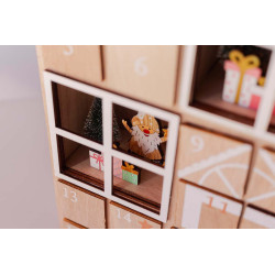 Calendario de Adviento de Madera con Luz LED 37 cm Alparamis
