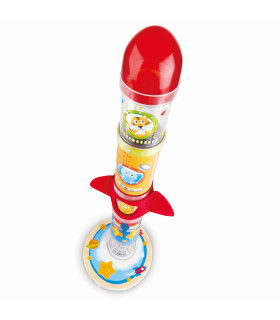 Cohete Espacial Apilable de Juguete con Bola Voladora Hape