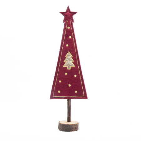 Adorno de Árbol de Navidad de Madera y Tela 37 cm Alparamis