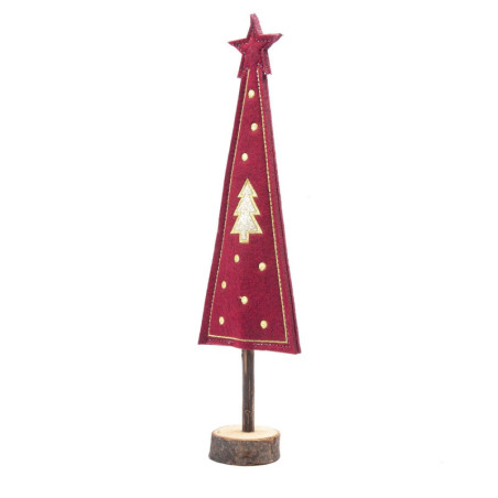 Adorno de Árbol de Navidad de Madera y Tela 37 cm Alparamis