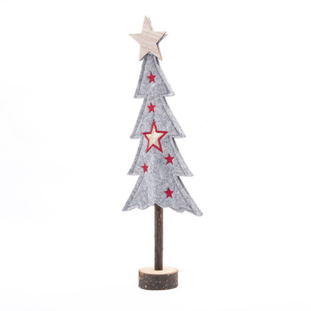 Adorno de Árbol de Navidad de Madera y Tela 37 cm Alparamis