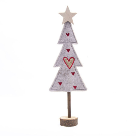 Adorno de Árbol de Navidad de Madera y Tela 37 cm Alparamis