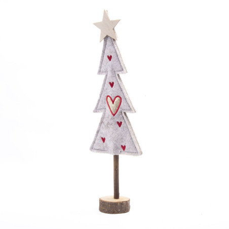 Adorno de Árbol de Navidad de Madera y Tela 37 cm Alparamis