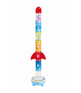 Cohete Espacial Apilable de Juguete con Bola Voladora Hape